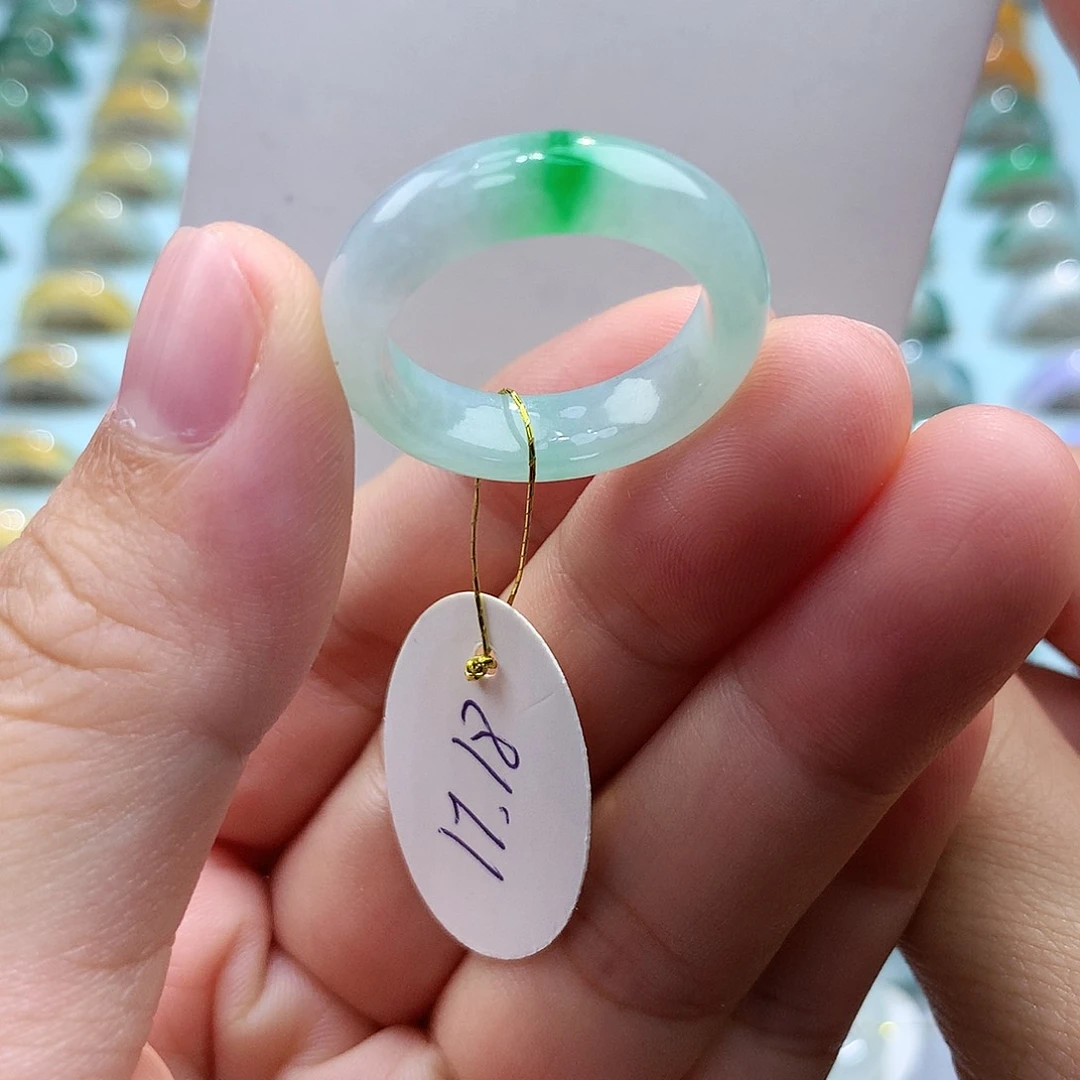 未镶嵌戒指翡翠1718圈