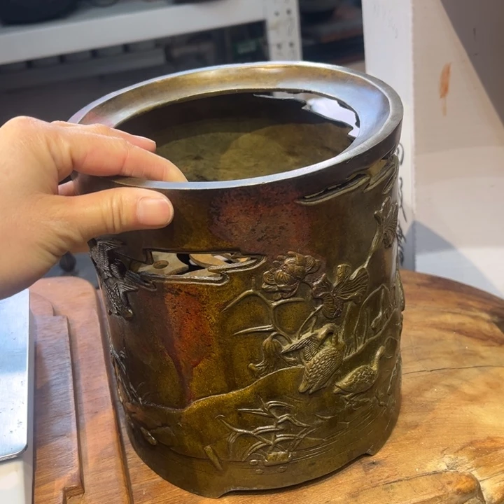 蜜安罐安罐瓷香炉锡茶则