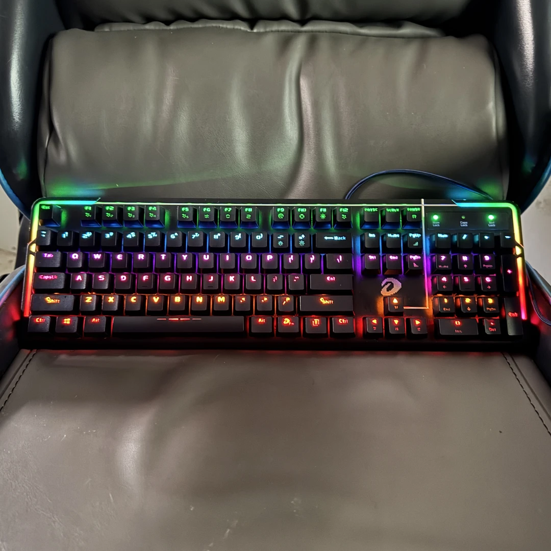 8新 达尔优 CK550恒星轴/红外轴彩光机械键盘RGB侧灯 尼龙线微磨