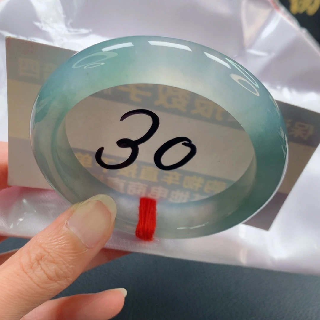 未镶嵌手镯翡翠女****、正圈冰胶蓝绿