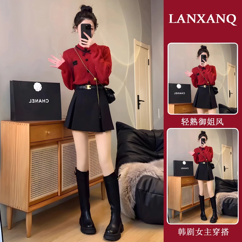 春季穿搭一整套女2025新款韩系甜美减龄上衣时尚百搭短裙两件套潮