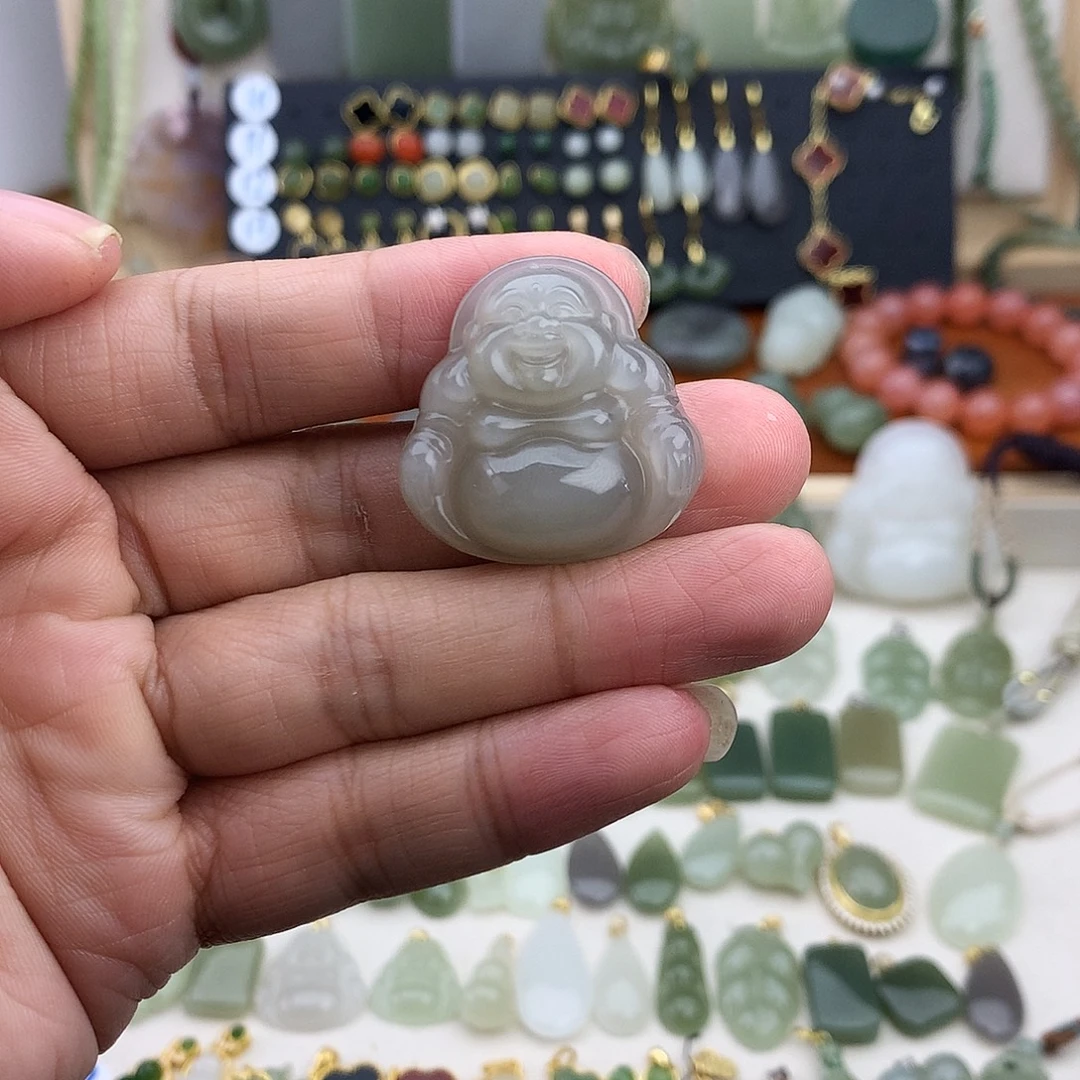 和田玉未镶嵌吊坠(不含链)