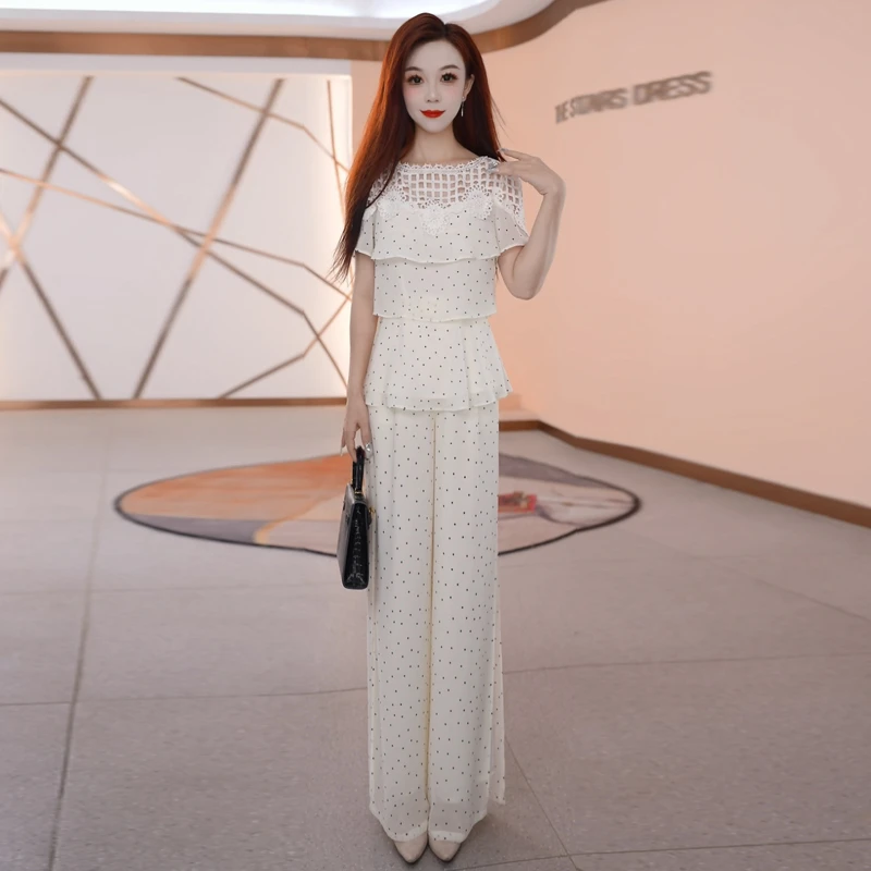 【两件套】夏季时尚修身气质洋气休闲收腰显瘦减龄小香风女装套裤