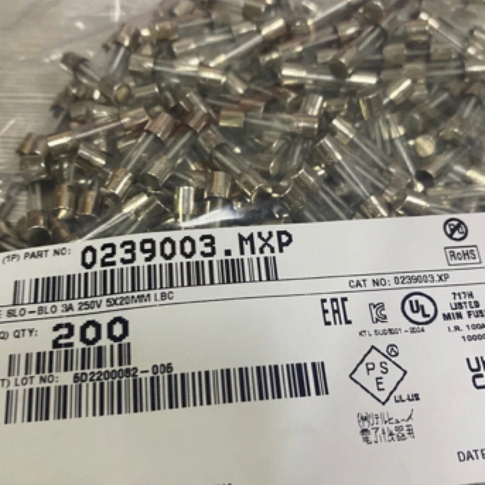 进口力特LF 3A/250V 5*20MM 螺纹玻璃保险丝管0239003.MXP 螺旋丝