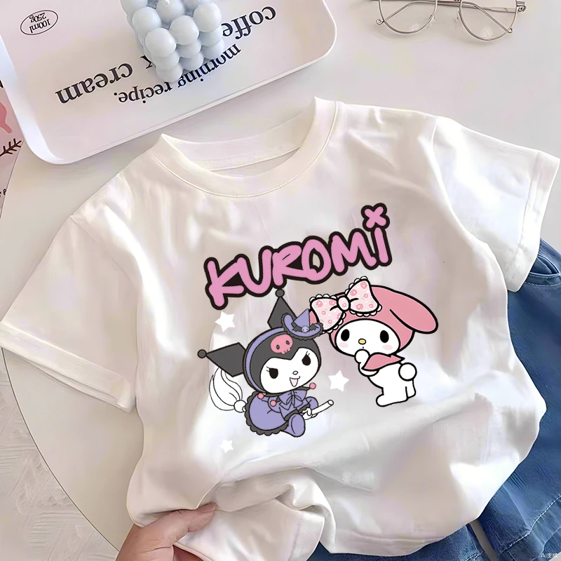 小女孩女宝洋气韩范上衣纯棉短袖t恤多巴胺夏季衣服节奏女童童装