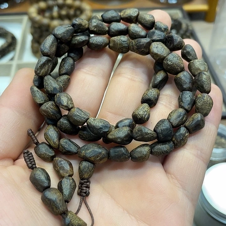 沉香手串三**5奇楠佛珠多圈树丁老料是21克花香蜜香