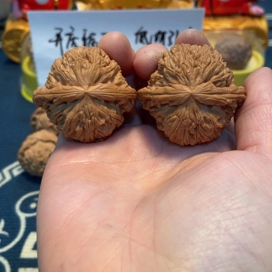 文玩核桃把件40白狮子毕业对