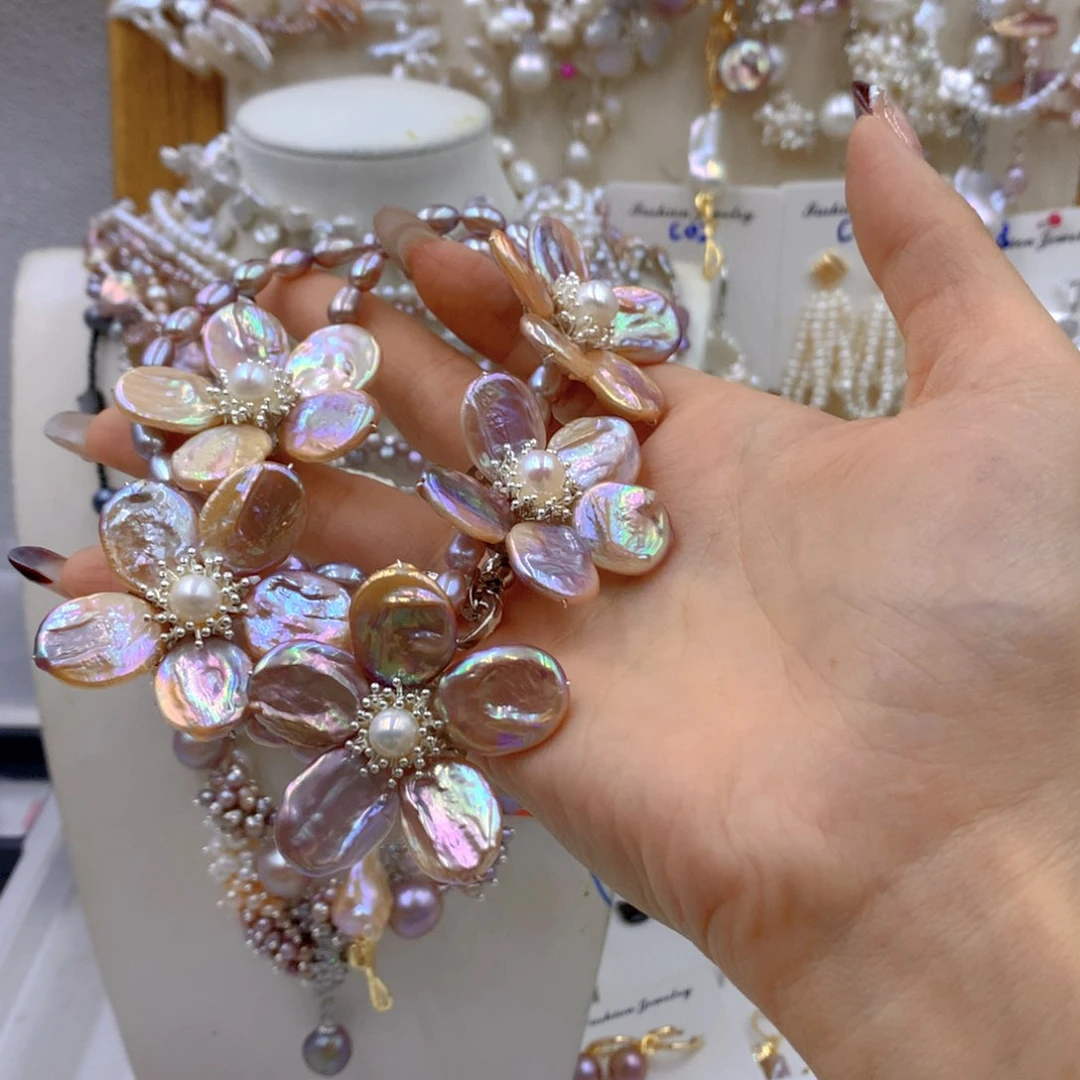 淡水珍珠耳饰银S925镶嵌全****O