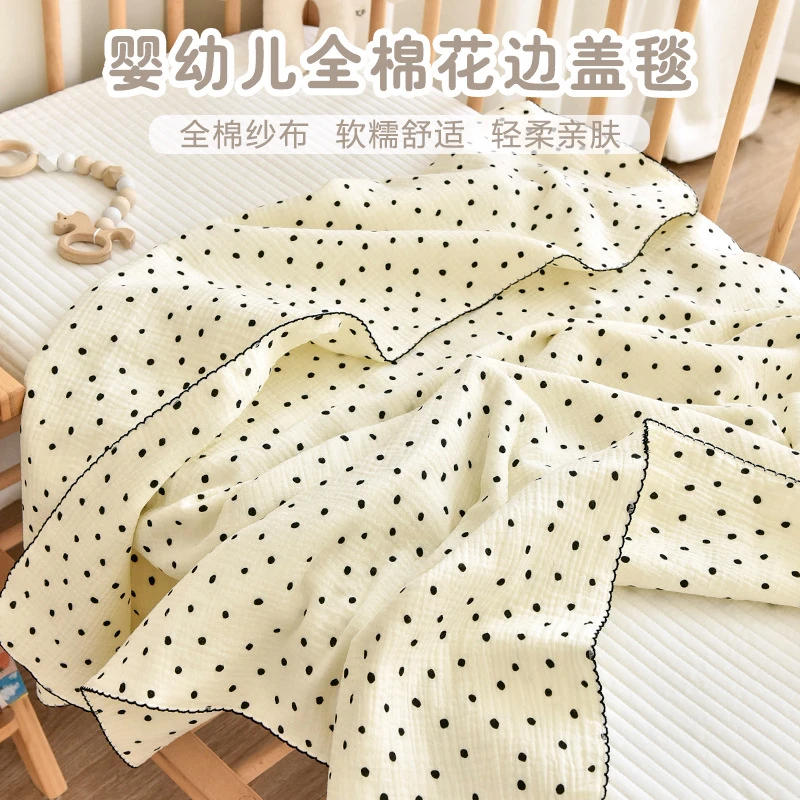 婴儿纯棉纱布盖毯毯子新生宝宝浴巾幼儿园午睡小毯子四季通用