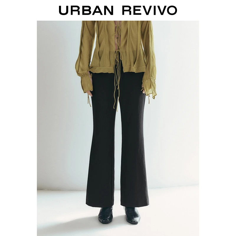 UR2025秋季新款女装摩登魅力通勤百搭显瘦喇叭裤UWG650012