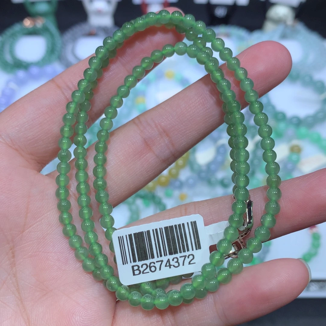 翡翠未镶嵌手串天然