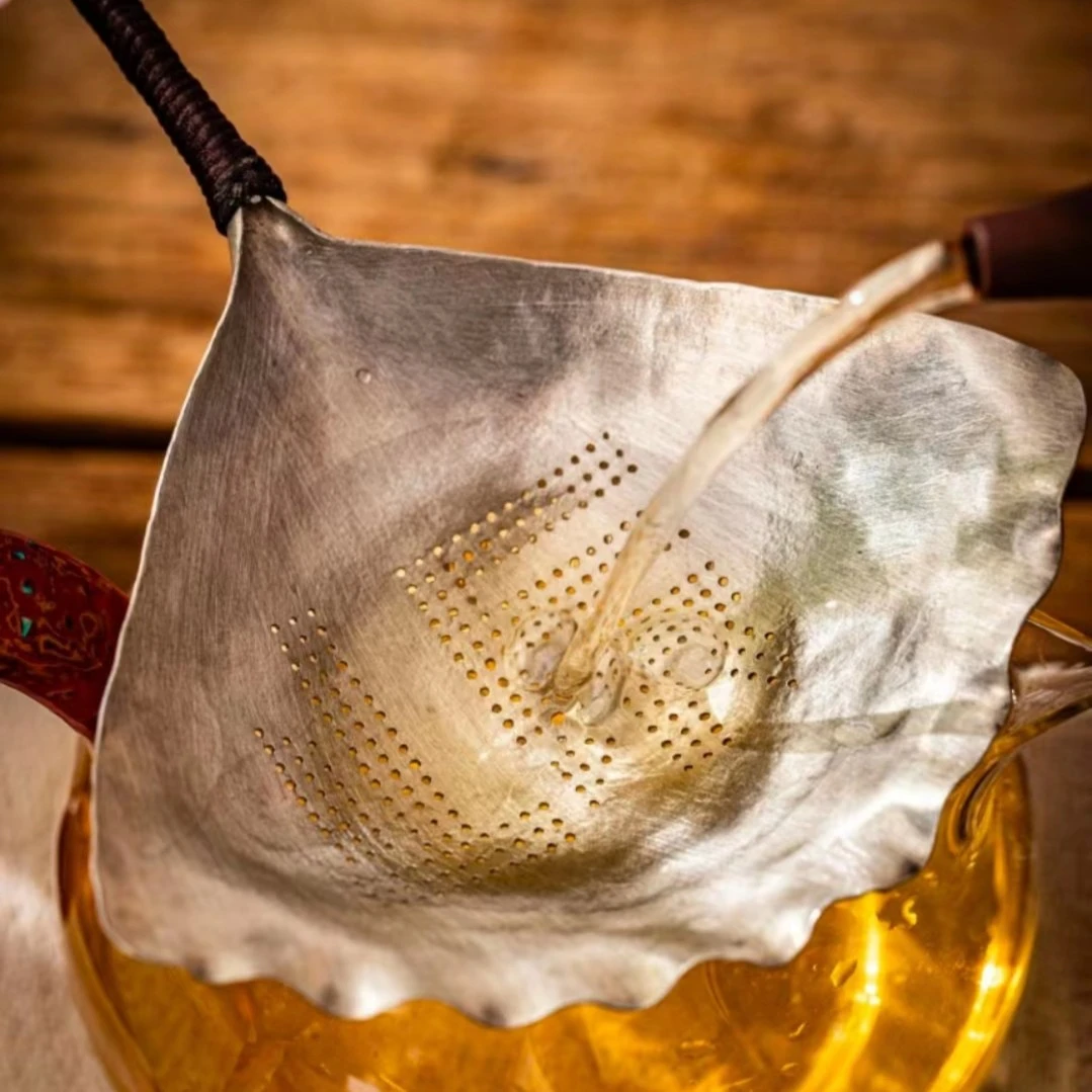 茶周边 锡器 银杏叶当下滤网 WCXLW023