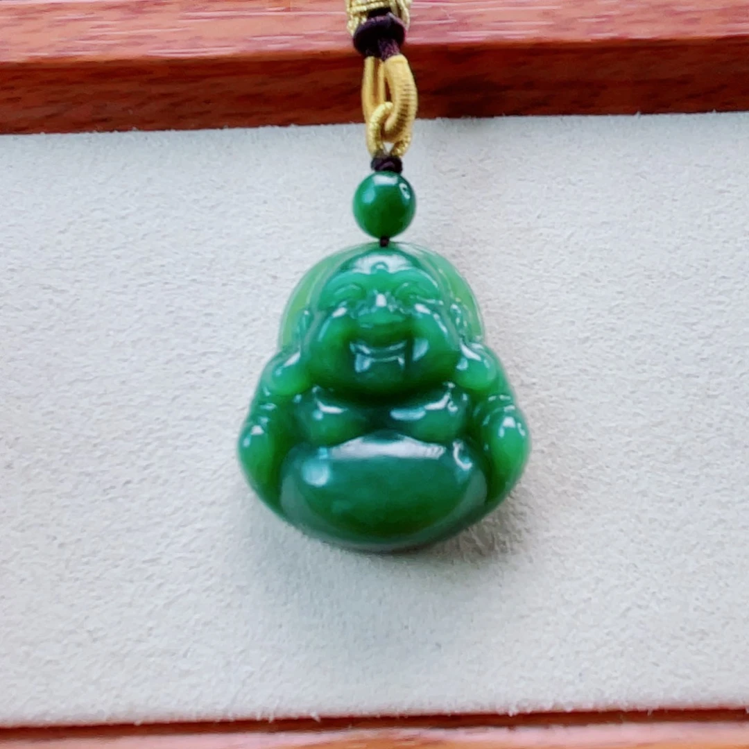 和田玉（碧玉）未镶嵌颈饰佛公35