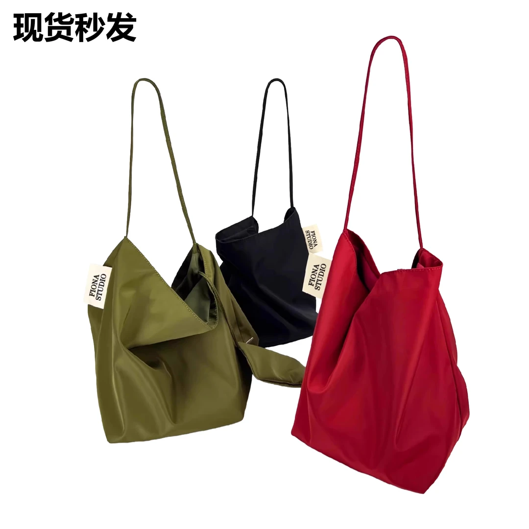 Fantasy原创定制面料简约垂感通勤单肩包休闲大容量慵懒托特包