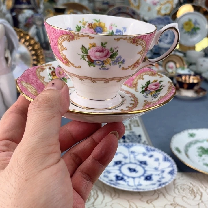 中古瓷器小房子盘子