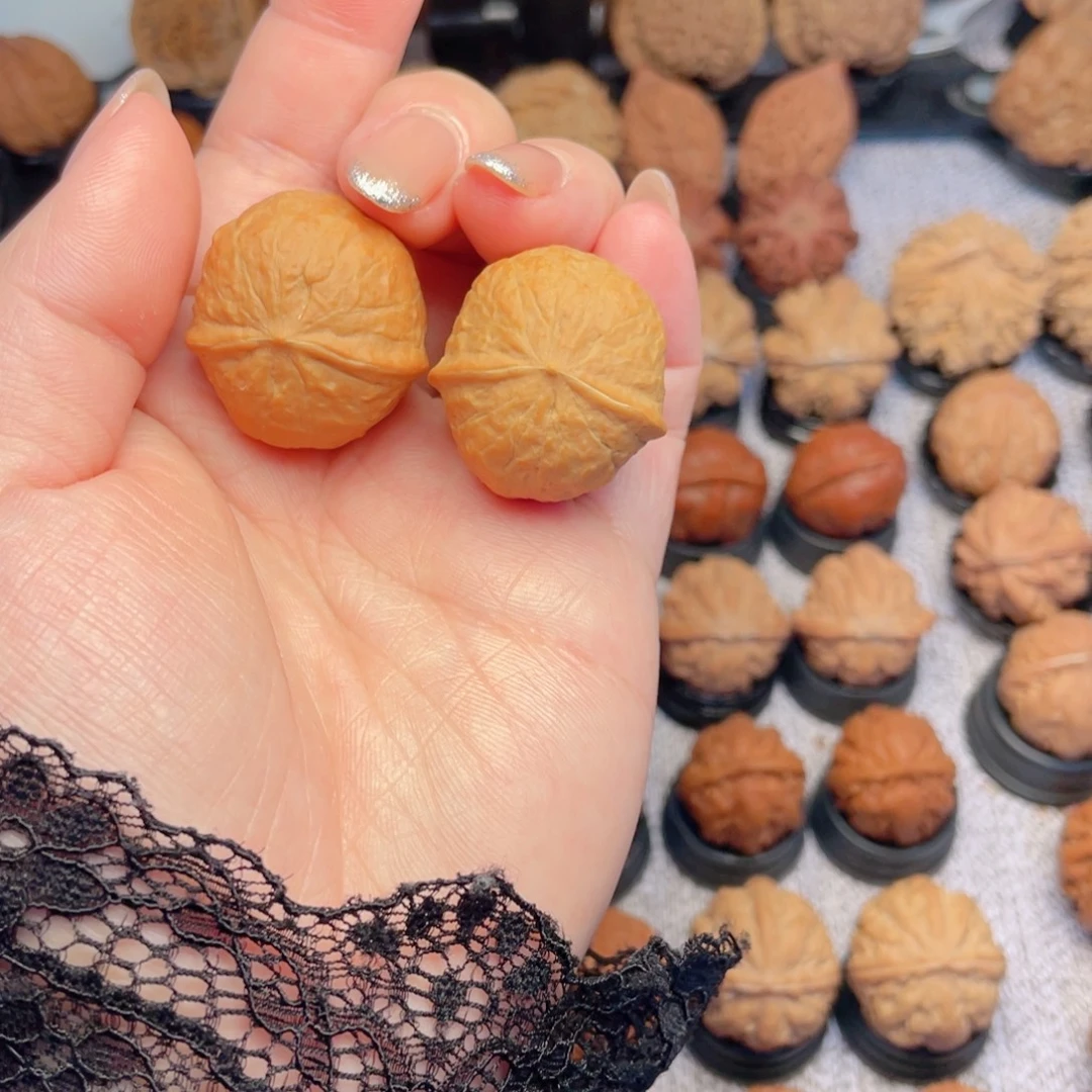 文玩核桃把件木鱼元宝