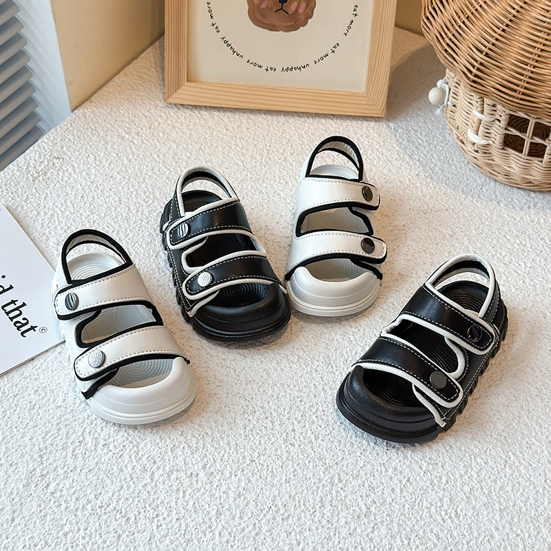 儿童韩版包头凉鞋2025夏季新款宝宝鞋子轻便软底沙滩鞋男童休闲鞋