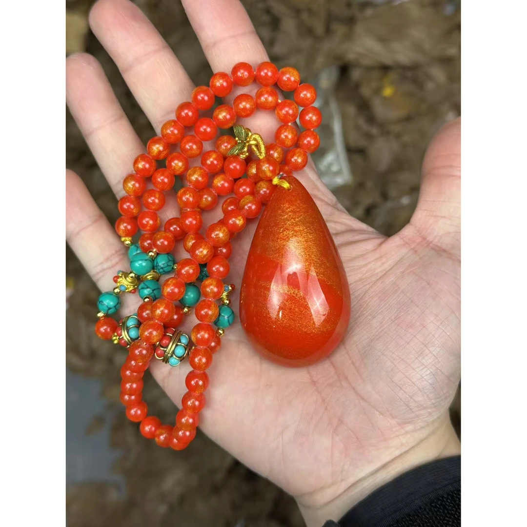 0026 红玛瑙水滴精品吊坠an0026（无礼盒）