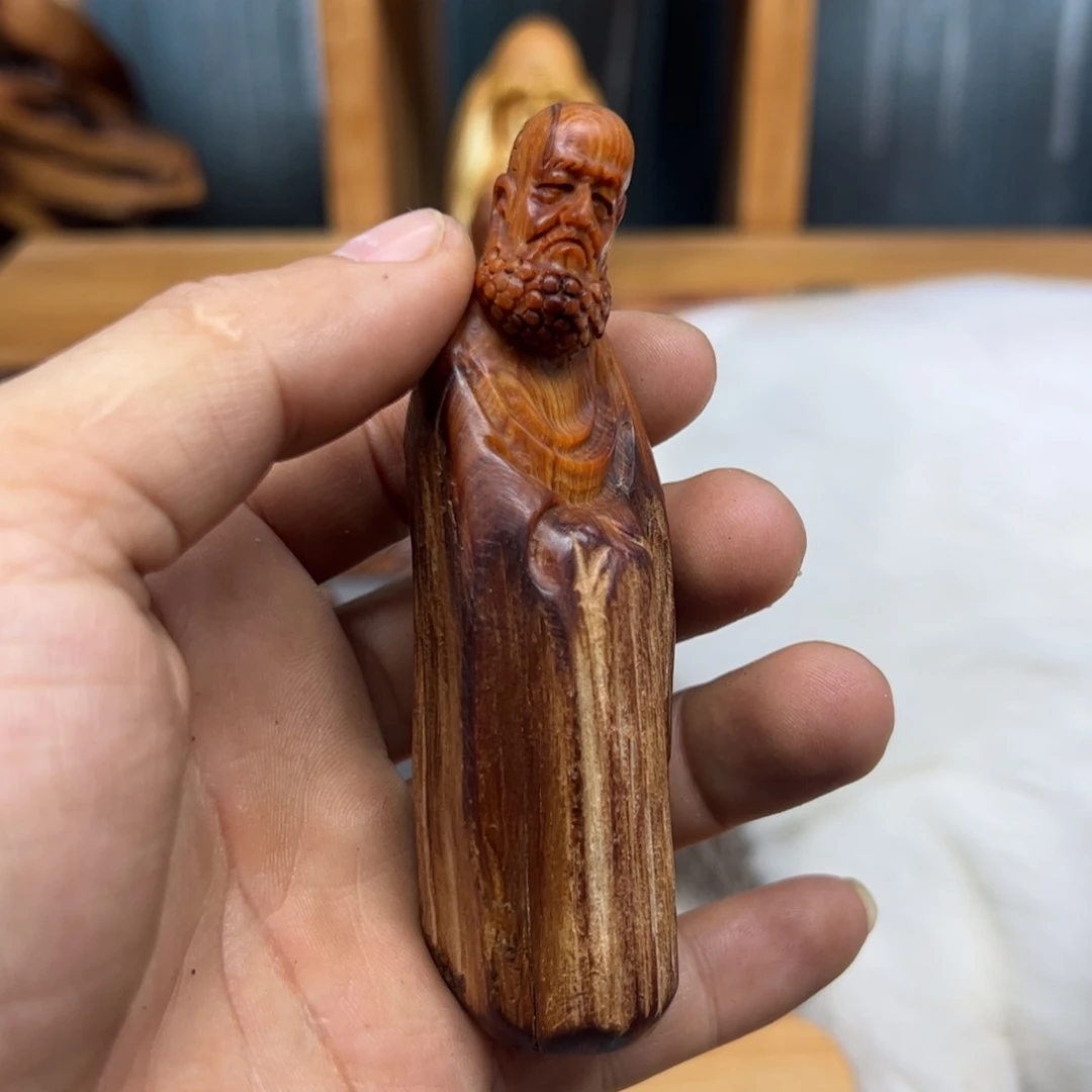 徐***龙木崖柏木摆件手把件