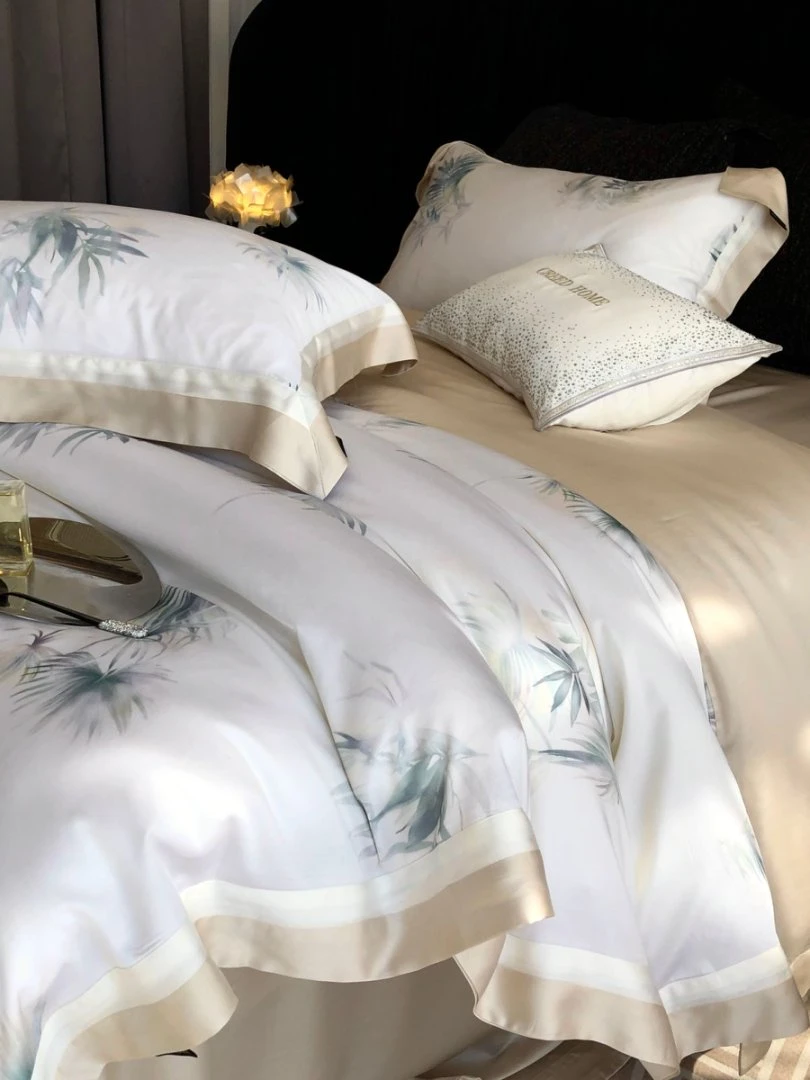 【孟先生二号店】天丝数码印花四件套 江南烟竹 标准尺寸