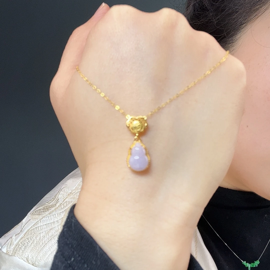 翡翠银S925镶嵌耳饰天然翡翠