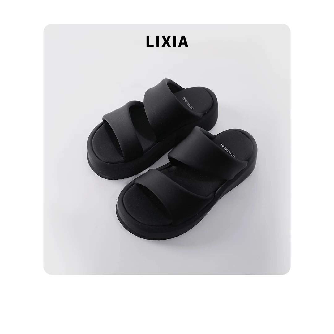 LIXIA【腔调】夏季休闲韩版时尚百搭外穿潮拖鞋-D8129