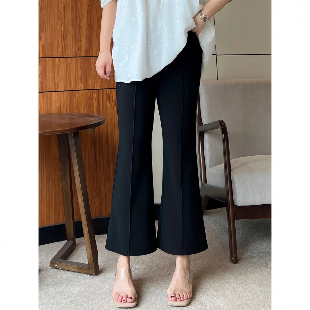 柔光过曝 / 质感腿精款微喇裤15333花契大码200斤胖mm简约洋气