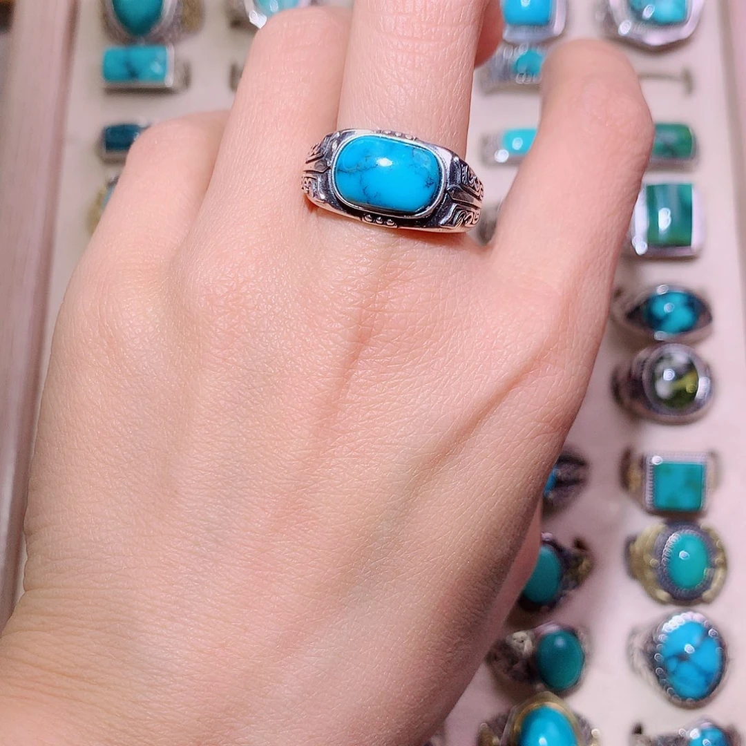 绿松石银S925镶嵌颈饰