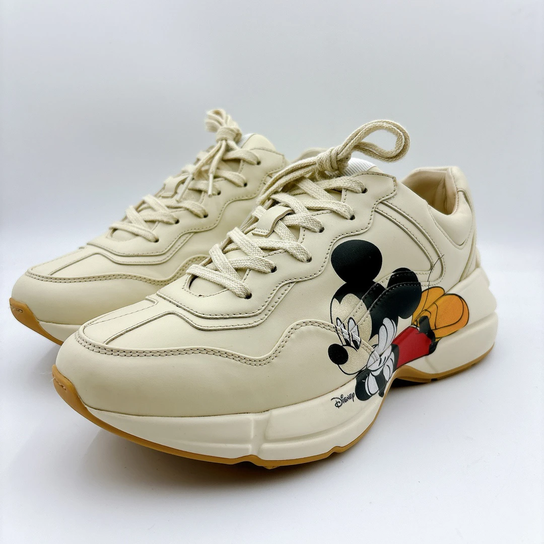 95新 GUCCI/古驰 38.5码/经典米奇老爹鞋/BM00862