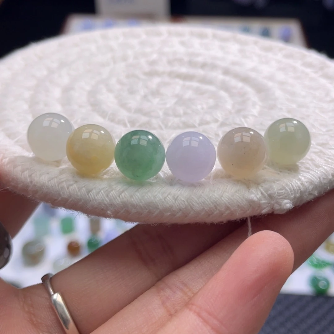 未镶嵌定制翡翠特色多宝圆珠卡10左右一组发