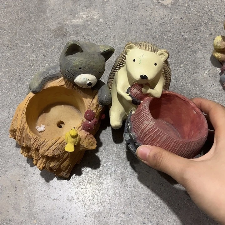 瓷片样品哟样品样品哟刺猬 猫花盆