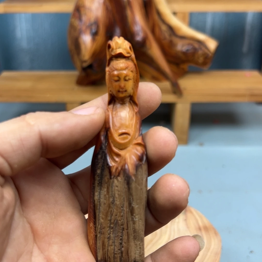 观***木崖柏木摆件手把件