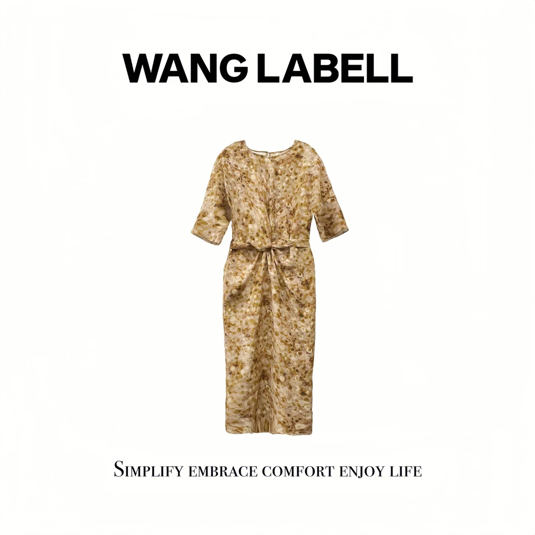 【王斌家】 |  琥珀时光桑蚕丝连衣裙  轻奢气质夏季显瘦收腰法式