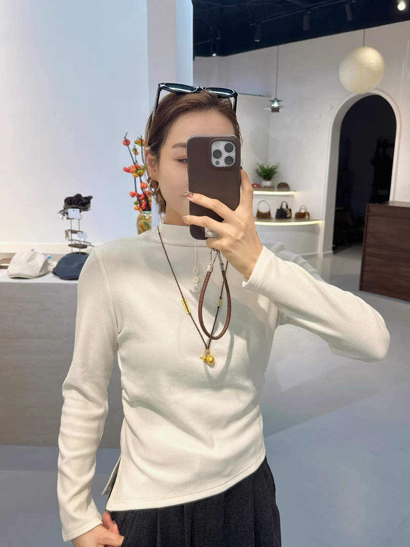 磨毛秋冬修身长袖T恤2025新款显瘦百搭打底衫上衣高领加厚女内搭
