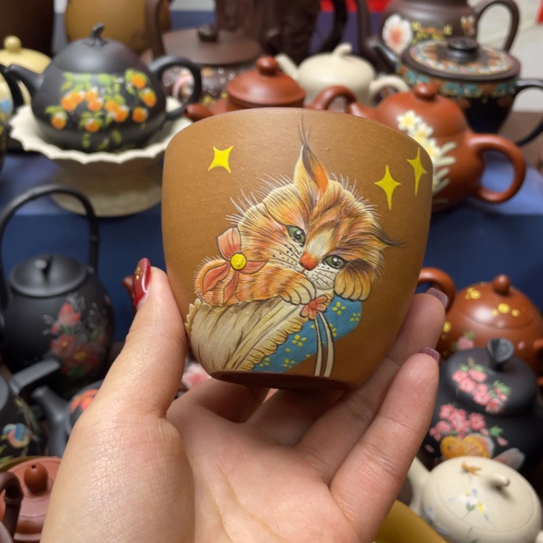 紫砂茶杯紫砂主人杯180cc