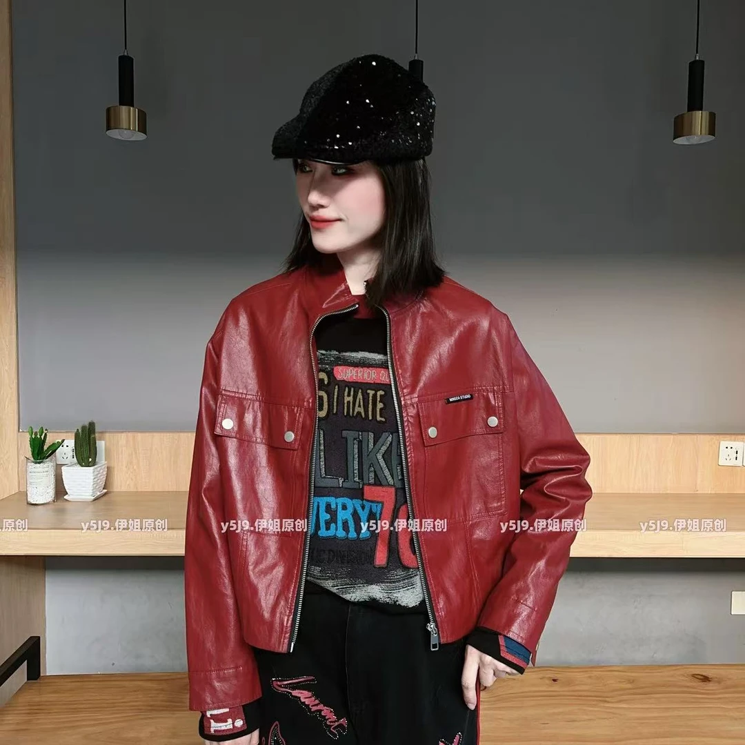 【YJ·高定】2025早春新款气质百搭机车风韩版宽松修身外套女 YY1763