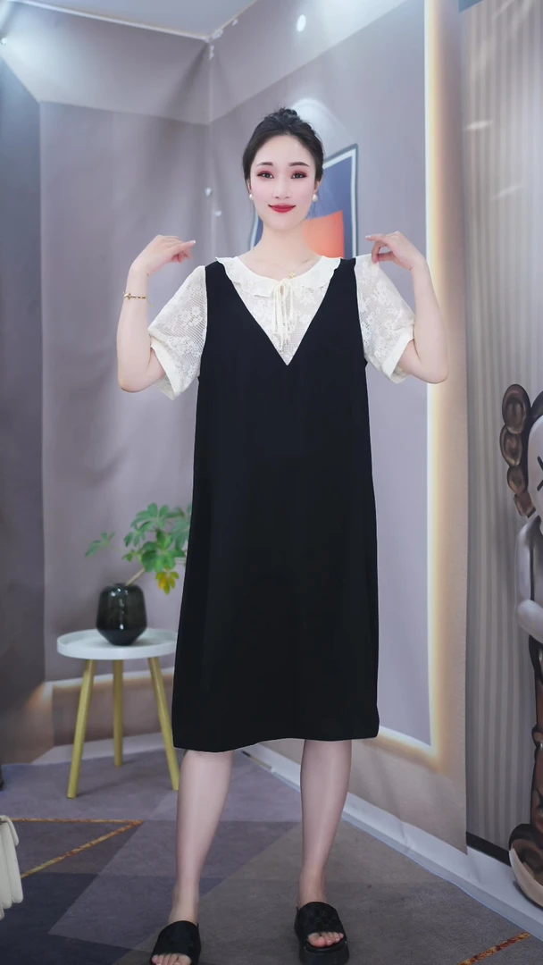 【上新定制】H.G663-kk新款减龄百搭连衣裙