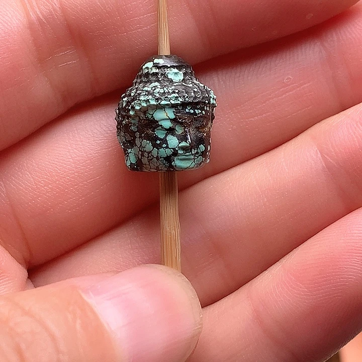 湖北天然原矿松石佛头12.3mm