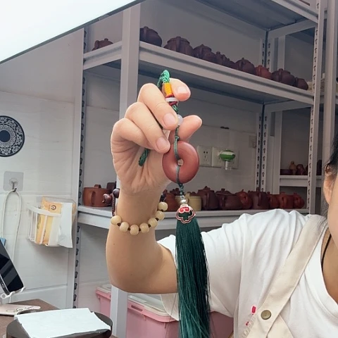 朱泥茶案平安扣手把件