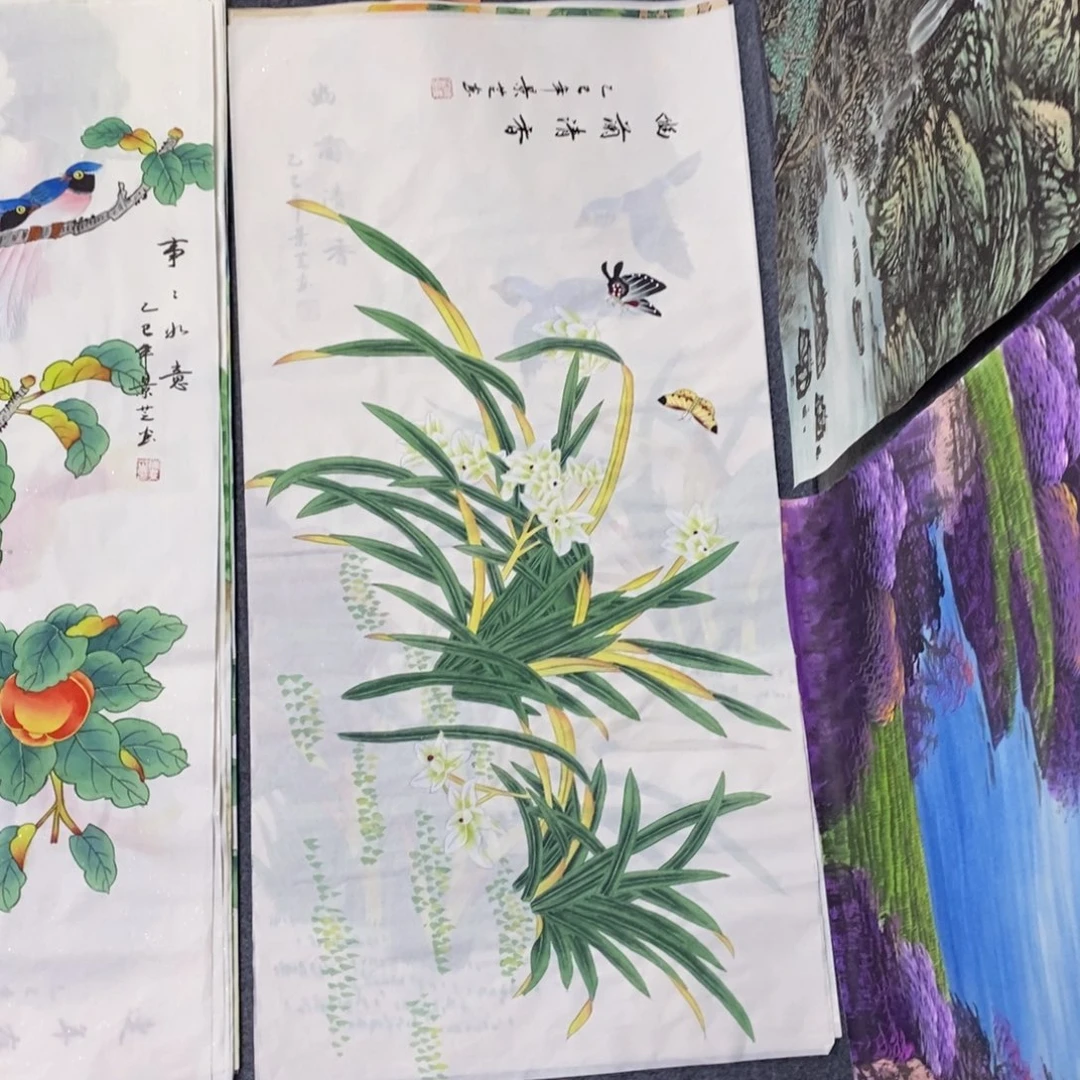 国画尺寸100✖️50三尺工笔手绘画