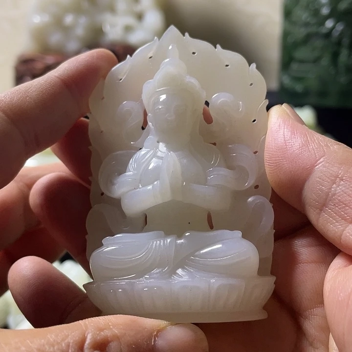 和田玉未镶嵌挂件