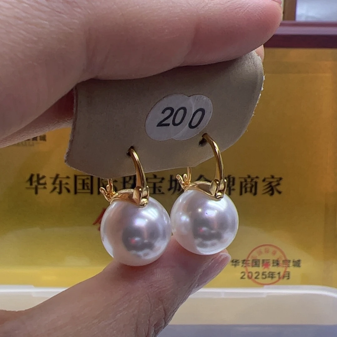 淡水珍珠耳饰银S925镶嵌