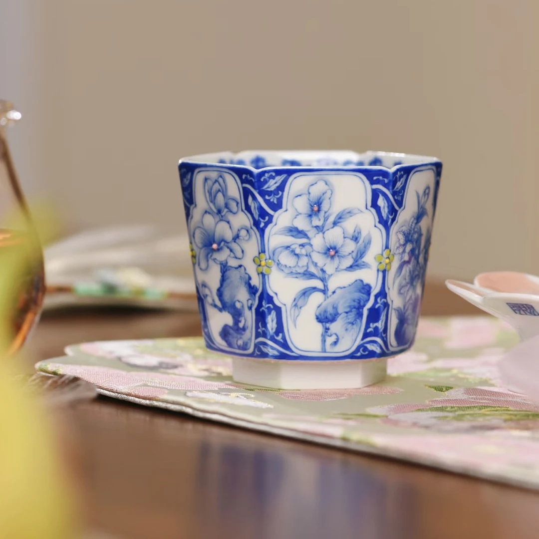 青樵轩春花烂漫六方杯