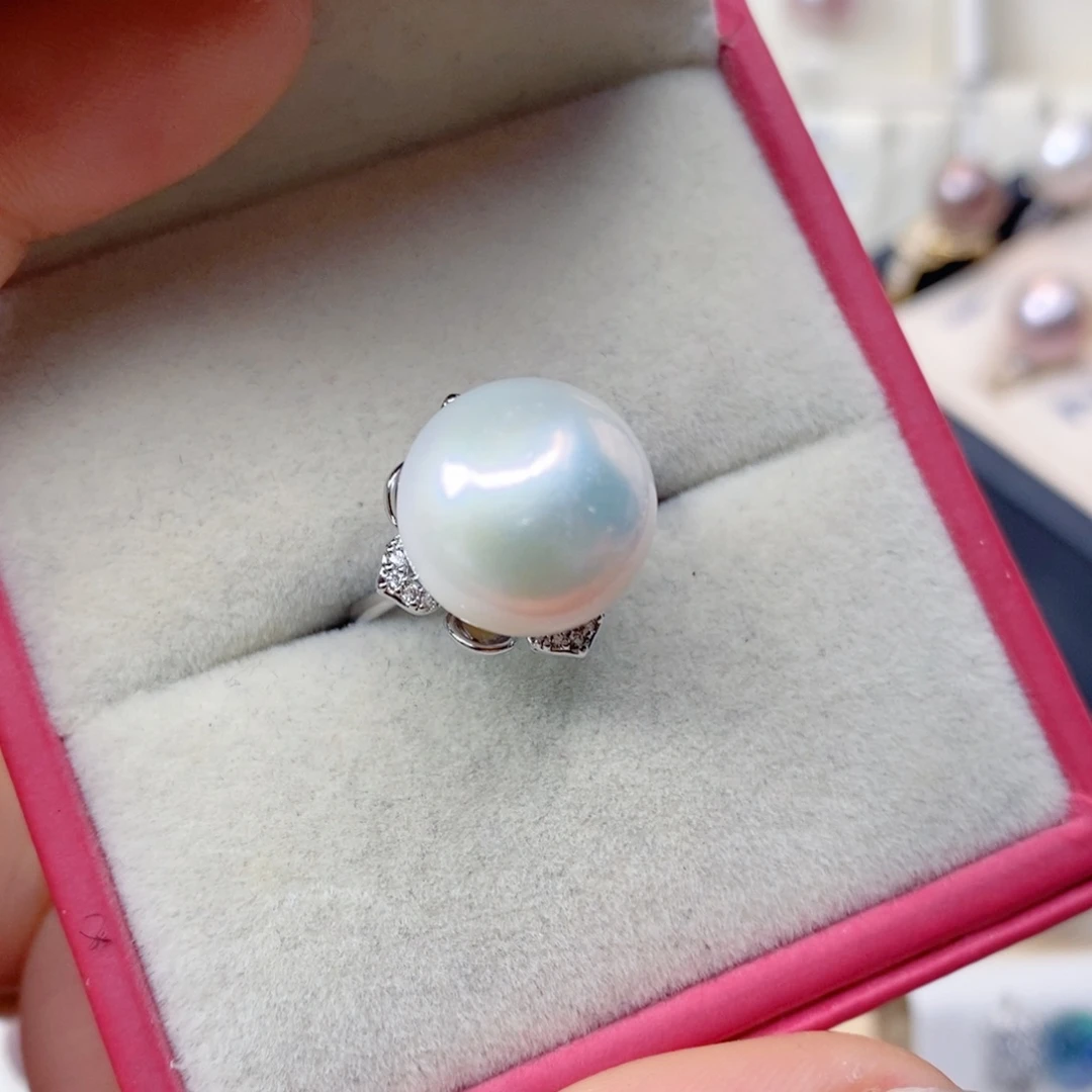 淡水珍珠戒指合金