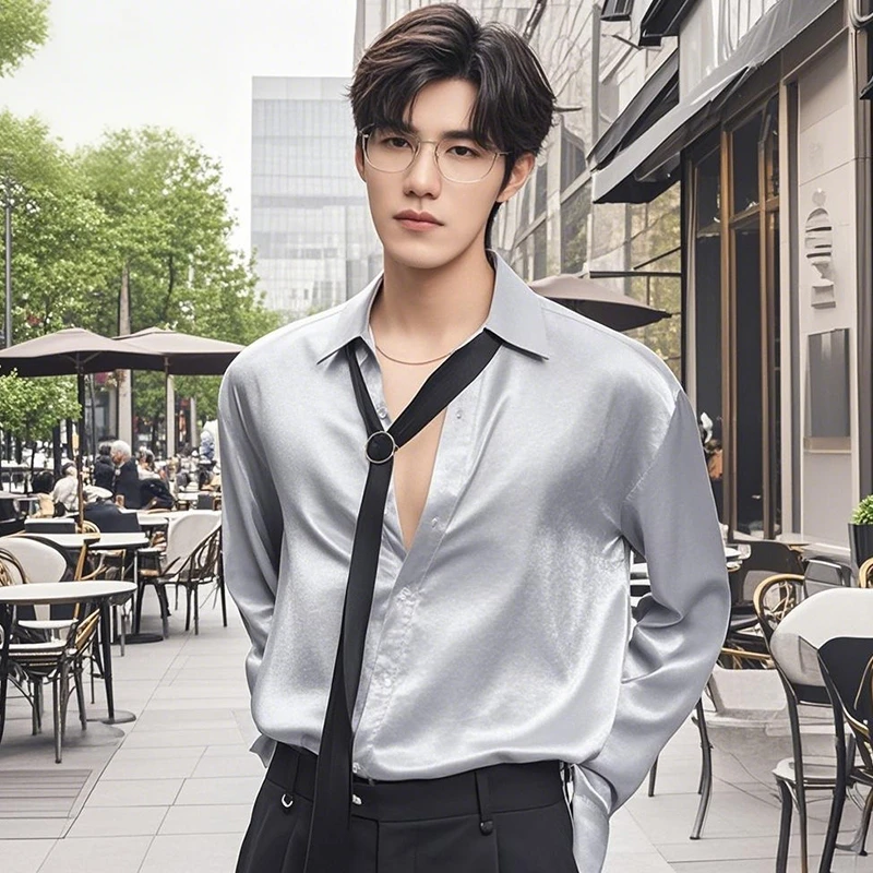 Firey Fire衬衫男款雅痞帅高级感长袖衬衣宽松男士衬衫搭配