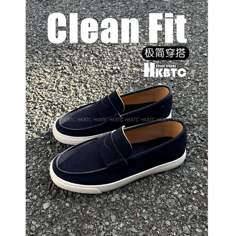 HKBTCstreet trendy夏季男款 中国风轻便 小众乐福鞋 百搭一脚蹬