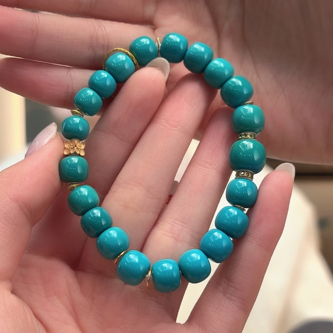 绿松石18K金镶嵌颈饰