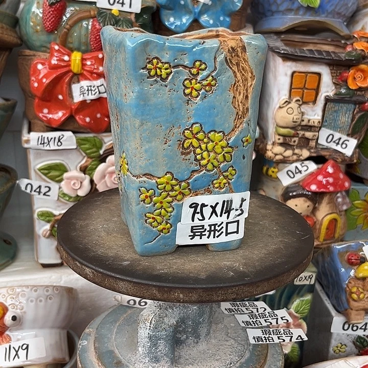 紫砂花盆粗陶材质多肉花盆