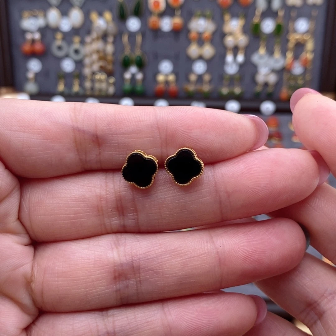 银S925镶嵌和田玉耳饰降****统