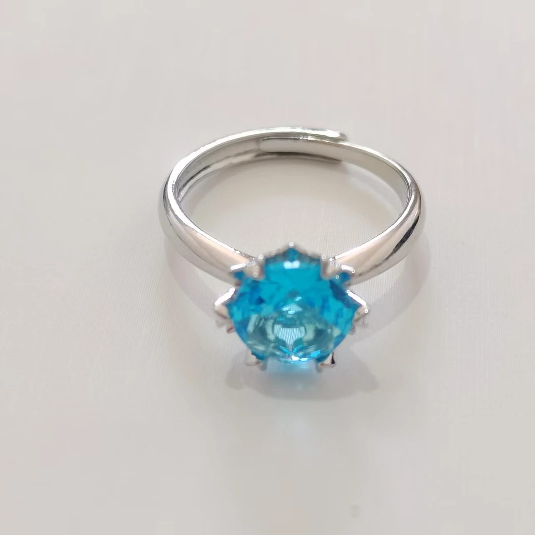 戒指 A066蓝色经典优选微镶戒